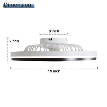 RGB Dimmable LED Enclosed Ceiling Fan with Remote