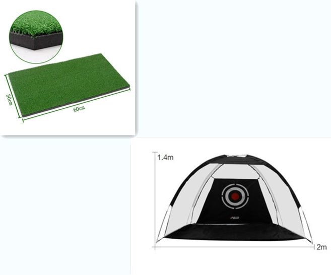 Golf practice turf mat 60x30 cm and hitting net tent 2m x 1.4m, grey mesh outdoor gear My Store on Tampa Home & Garden Store