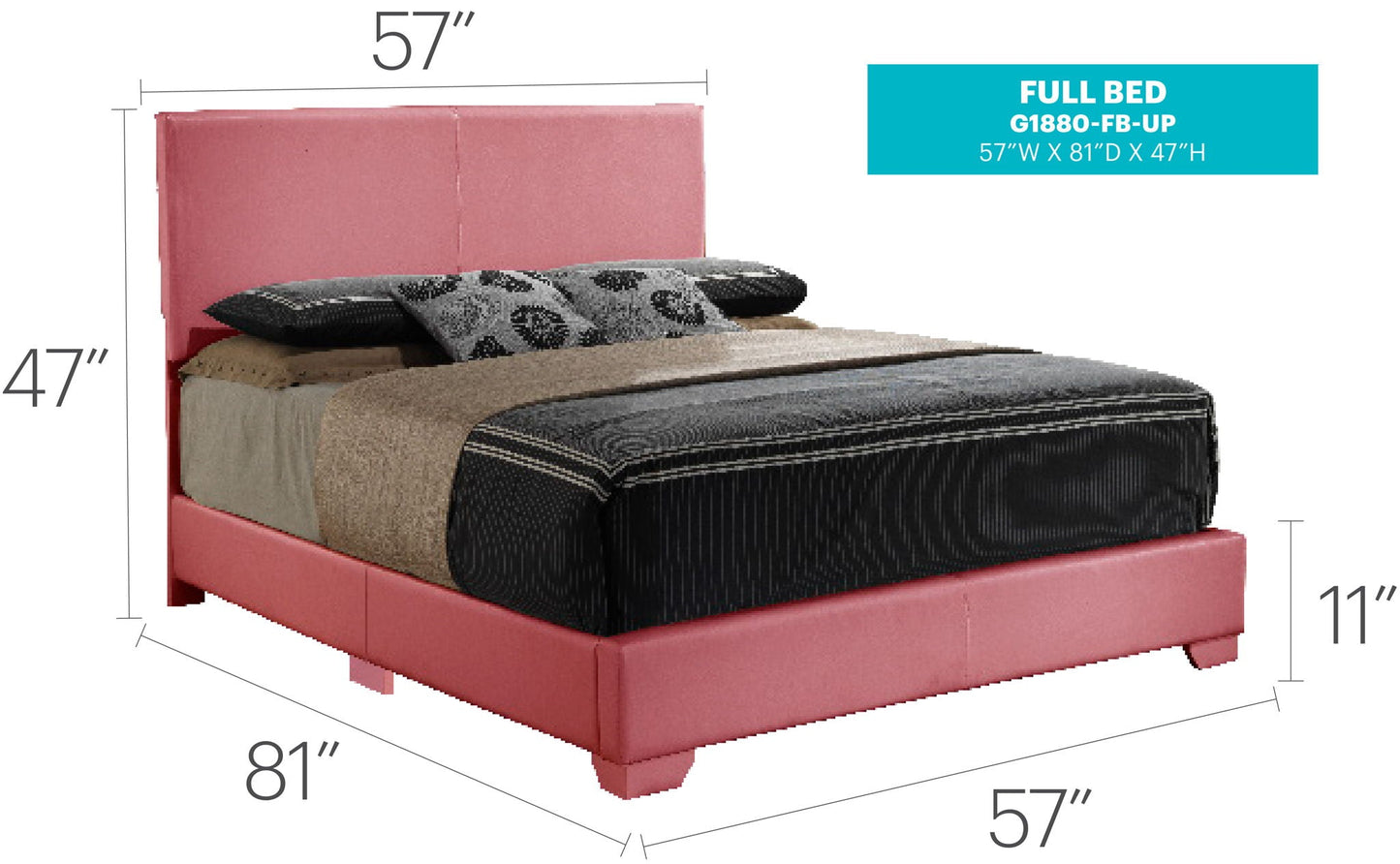 Glory Aaron Queen Platform Bed for a Bedroom