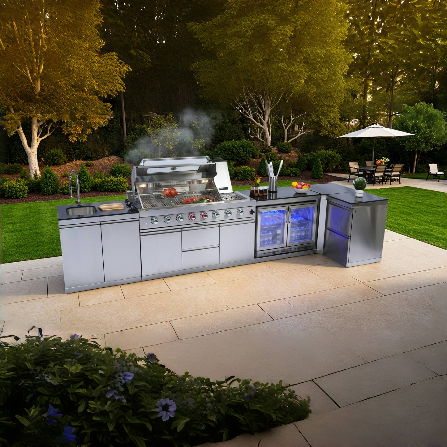 DIY Deluxe Stainless Steel Gas Grill For Patio