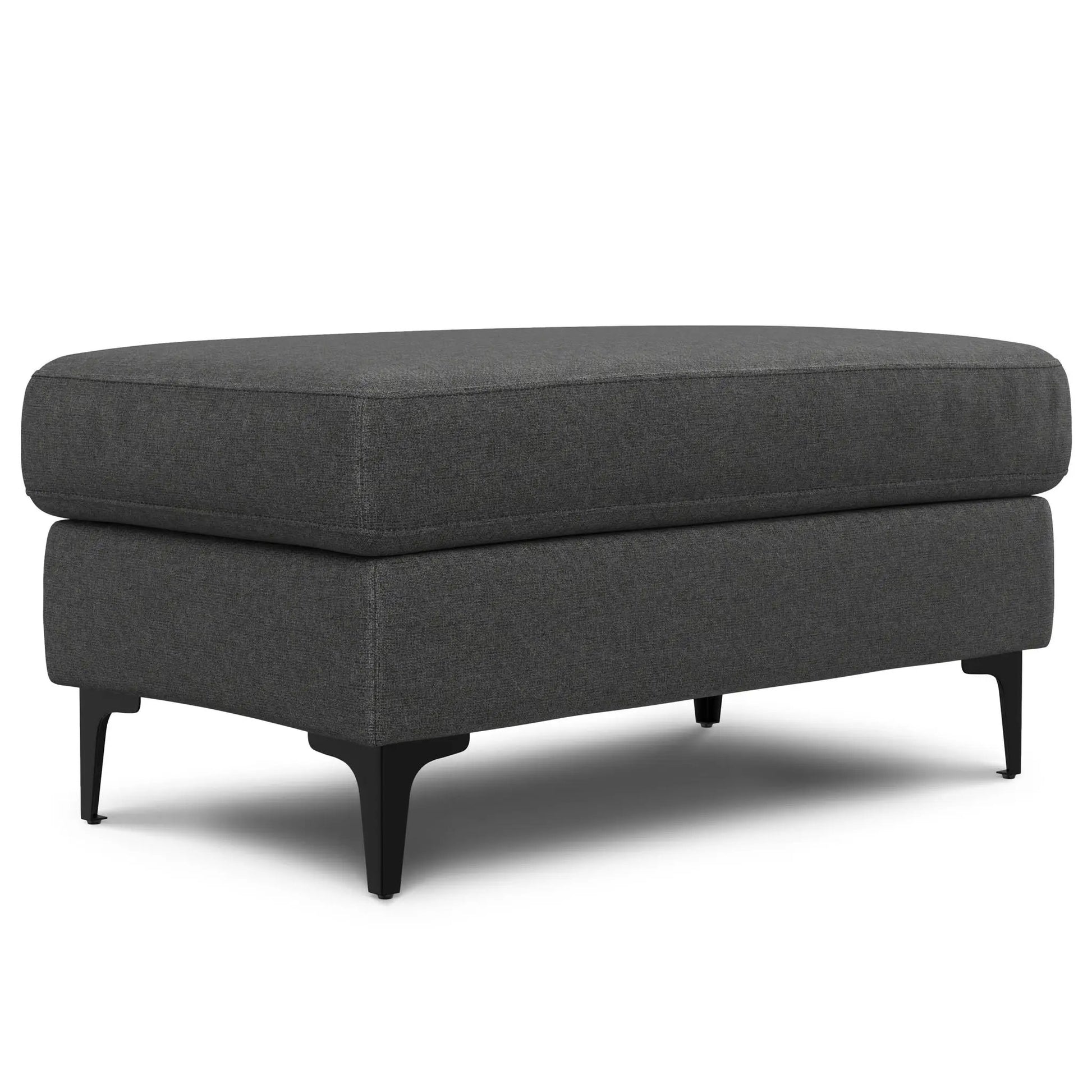 Ava - Versatile Mid Century Ottoman 2pack gray fabric, black legs Unique Piece Furniture on Tampa Home & Garden Store