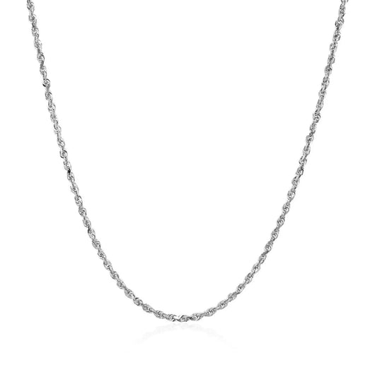 10k white gold solid diamond-cut rope chain necklace 1.4mm by Bids.com on Tampa Home & Garden Store