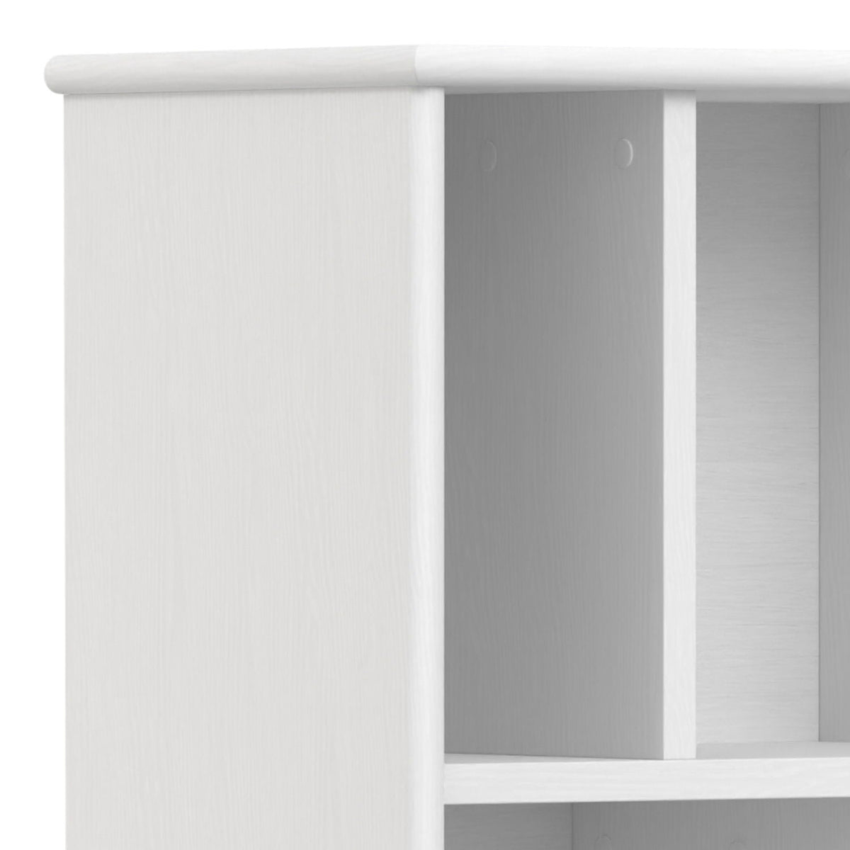 Mid Century Wide Bookcase and Storage Drawers in light wood finish with shelves on Tampa Home & Garden Store