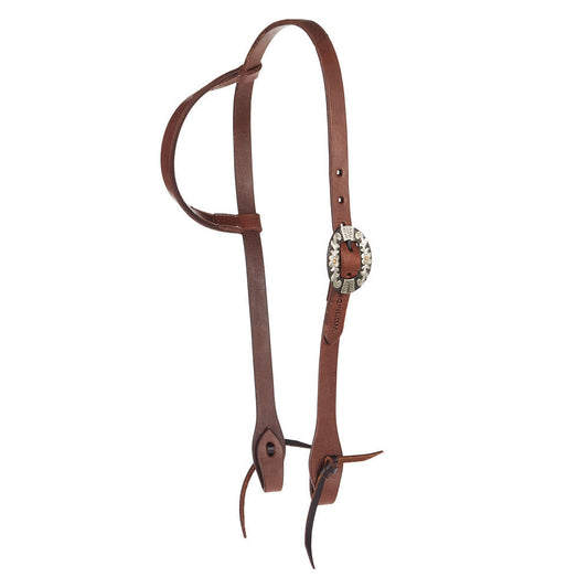 Mayatex heavy oil harness leather floral silver bar single-buckle single-ear headstall on Tampa Home & Garden Store