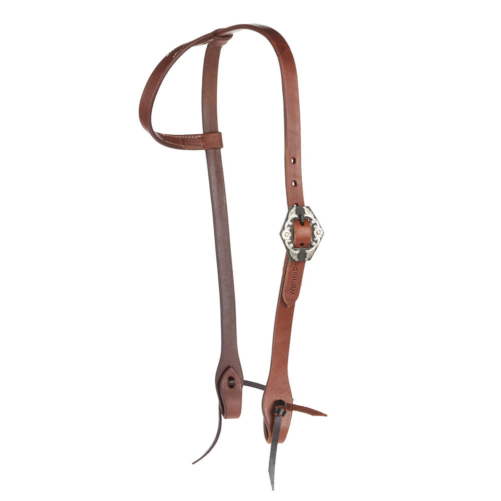Headstall WD-SEHO-27 oil harness leather floral diamond single buckle single-ear Mayatex on Tampa Home & Garden Store