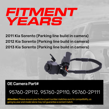 OE backup camera by Master Tailgaters with wiring harness for Kia Sorento 2011–2013 on Tampa Home & Garden Store