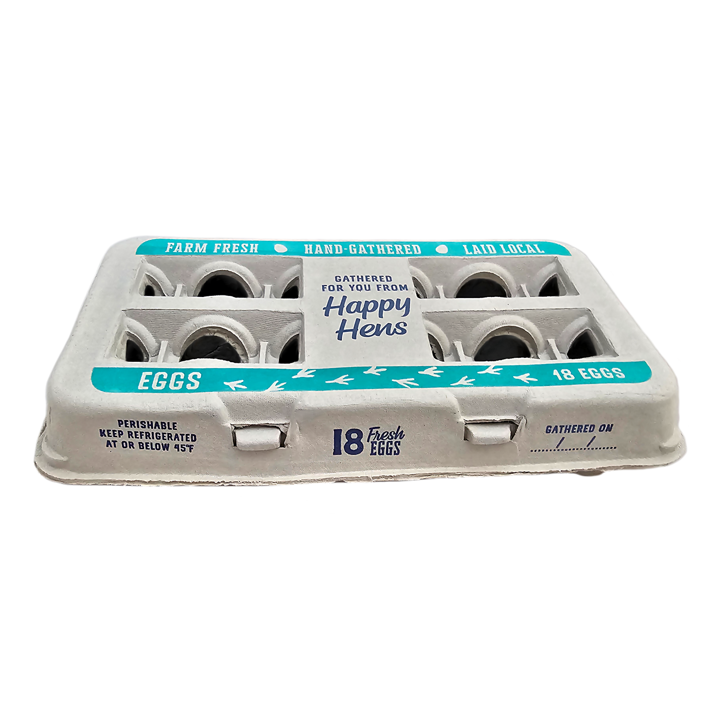 Henlay 18-pack egg cartons by My Pet Chicken, teal label, reusable durable egg storage on Tampa Home & Garden Store