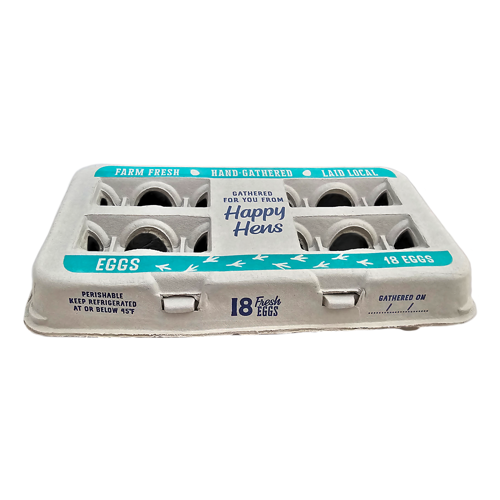 Henlay 18-pack egg cartons by My Pet Chicken, teal label, reusable durable egg storage on Tampa Home & Garden Store