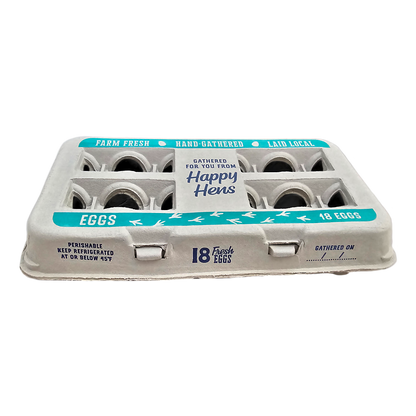 Henlay 18-pack egg cartons by My Pet Chicken, teal label, reusable durable egg storage on Tampa Home & Garden Store
