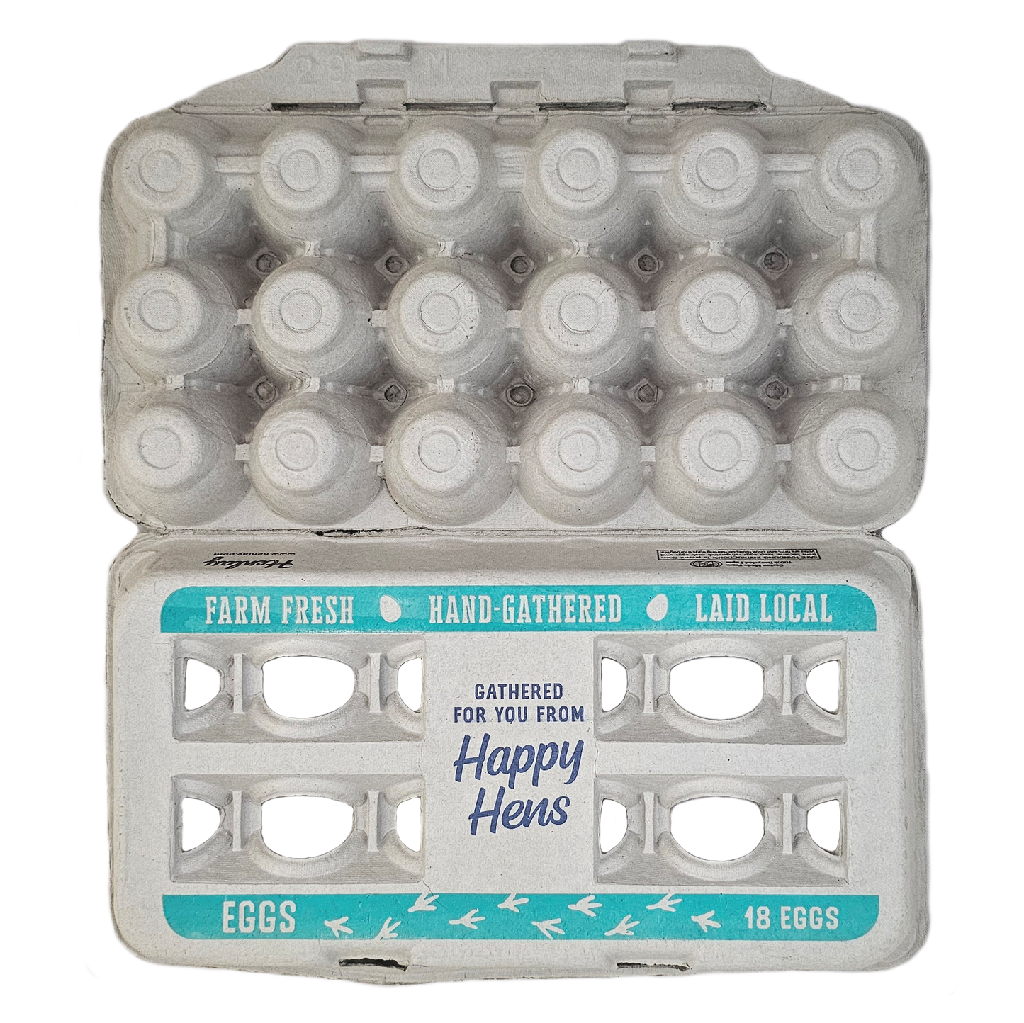 Egg carton 18-egg gray molded-pulp carton for farm-fresh eggs on Tampa Home & Garden Store
