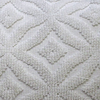 Vibhsa white ogee decorative pillow 18x18 textured throw pillow for indoor outdoor use on Tampa Home & Garden Store