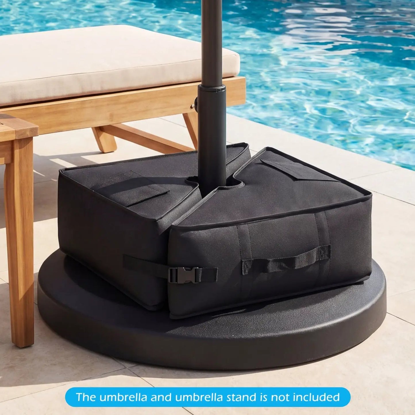 18.5 Inch Square Umbrella Base Weight with Fabric