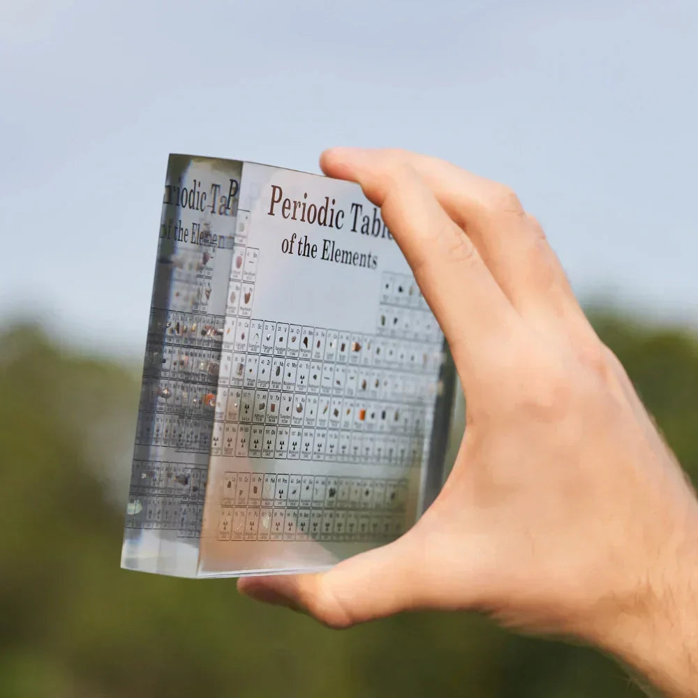 LED Periodic Table Element Display visual artwork in clear acrylic block by Moktan Sabai on Tampa Home & Garden Store