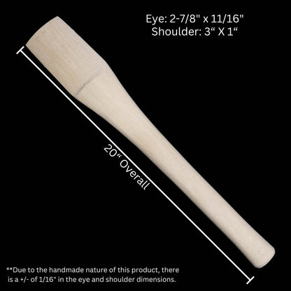 Full Sized Double Bit Handle 20 Inch Hickory