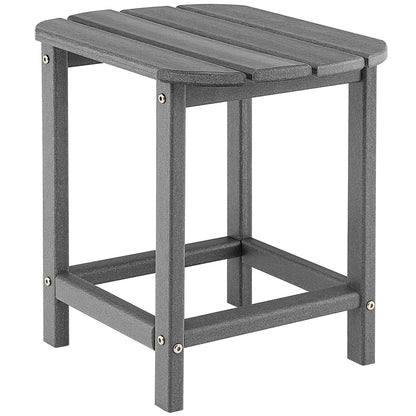 Mesa auxiliar de 18 pulgadas resistente a la intemperie para jardín, patio - Gris