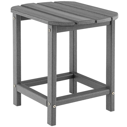 18 Inch Weather Resistant Side Table for Garden Yard Patio-Gray - Tampa Home & Garden Store