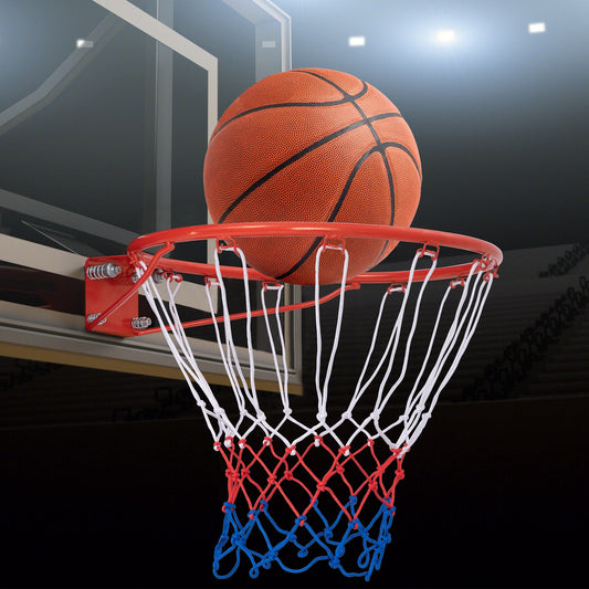18 Inch Basketball Rim Goal Replacement with All Weather Net and Mounting Hardware