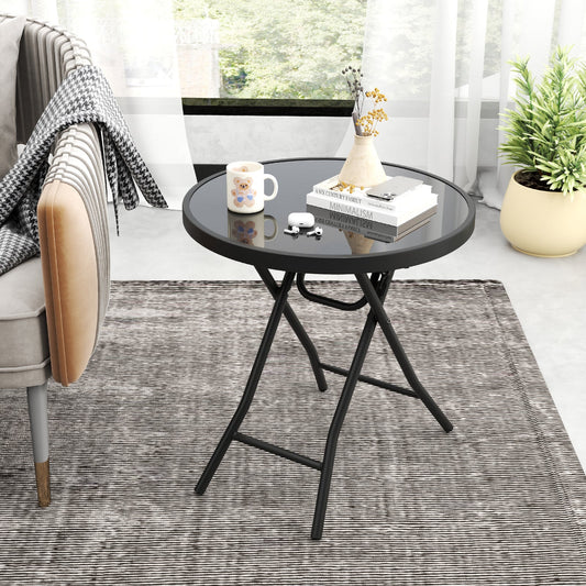 18 Inch Folding Side Table Patio Round Compact Coffee Table - Tampa Home & Garden Store