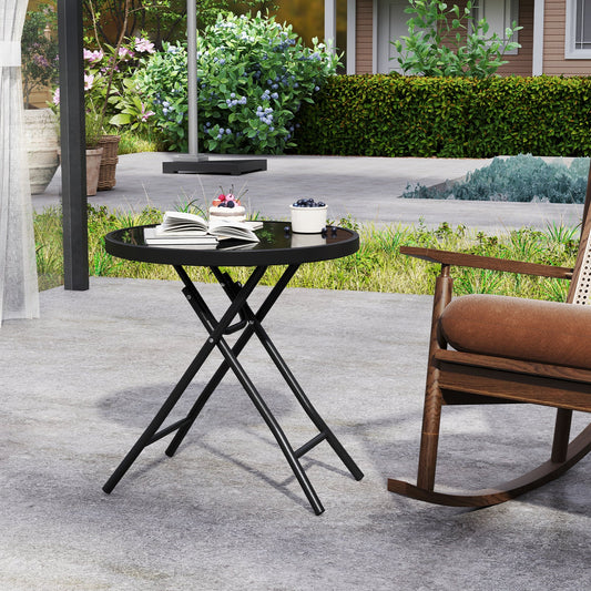18 Inch Folding Side Table Patio Round Compact Coffee Table - Tampa Home & Garden Store