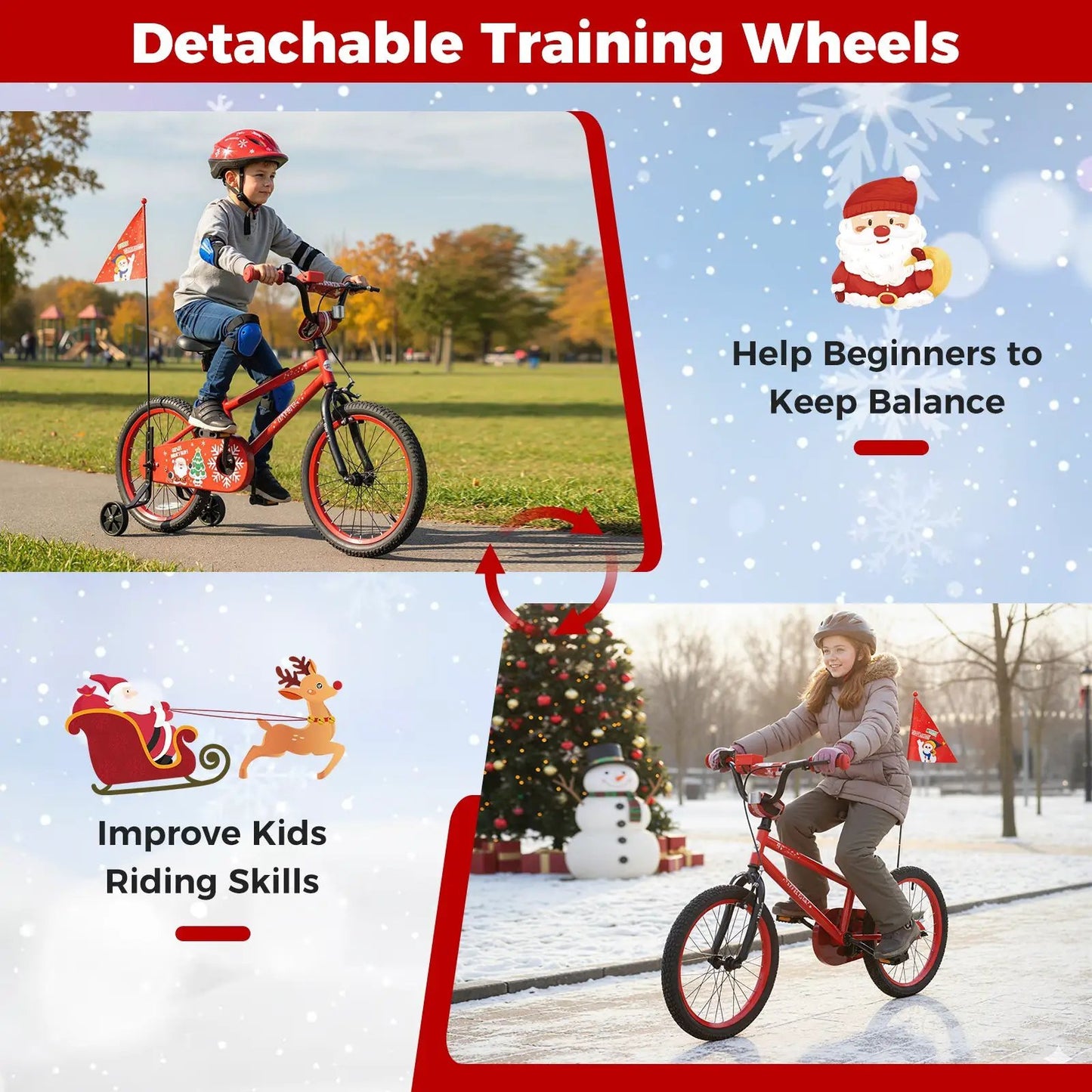 Kids Bike 12 to 18 Inch with Training Wheels