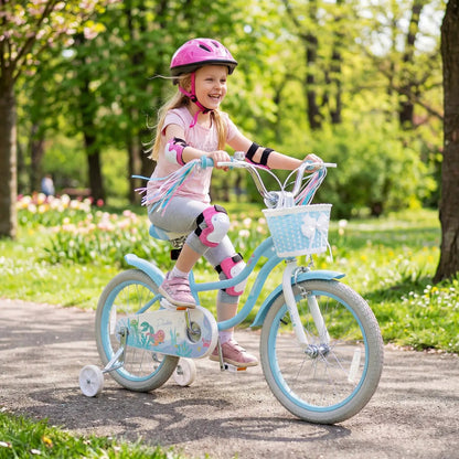 Kids Mermaid Bike 12 to 20 Training Wheels Basket