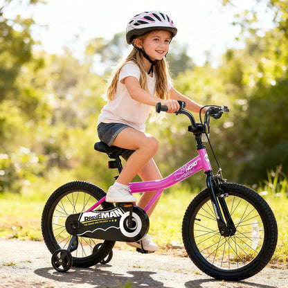 Kids Bike 14-Inch with Training Wheels Pink