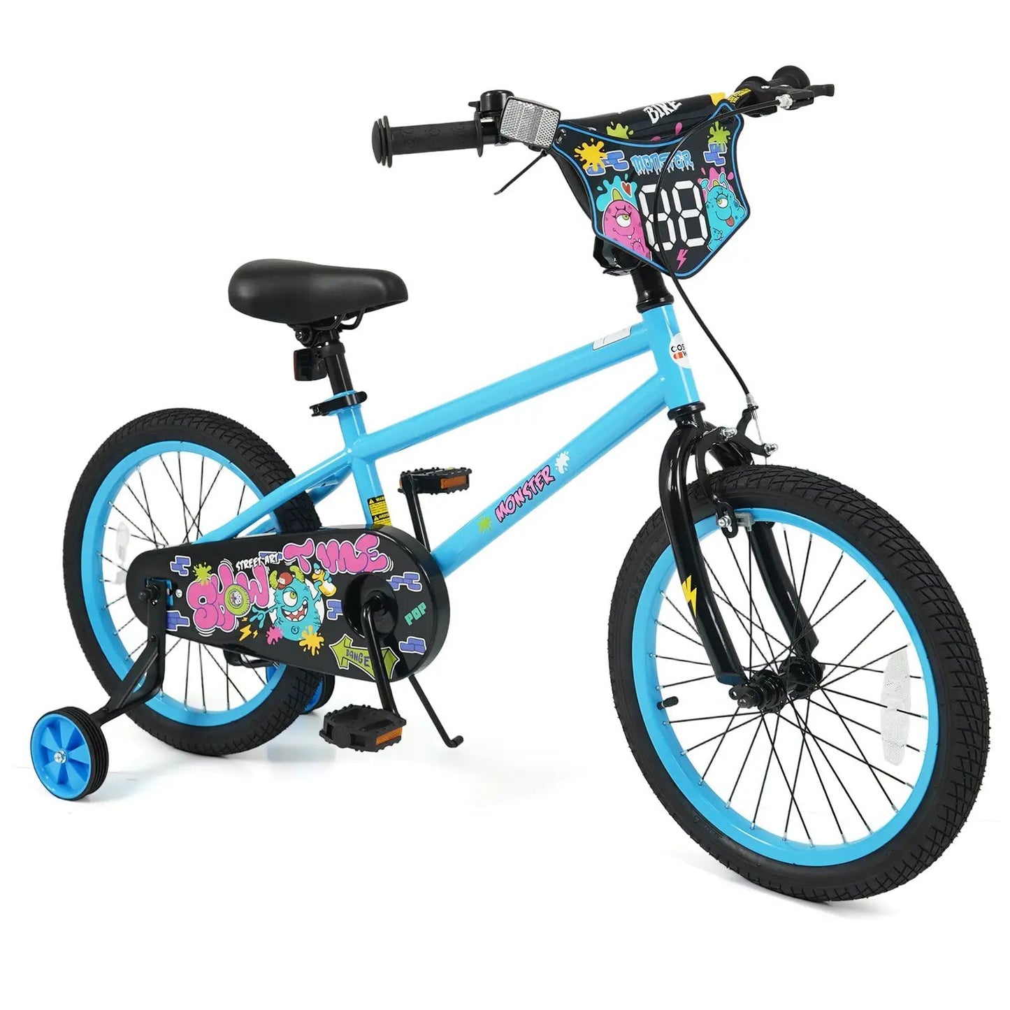 Kids Bike Sixteen Inch Training Wheels For Ages 4
