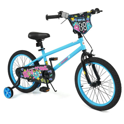 Kids Bike Sixteen Inch Training Wheels For Ages 4