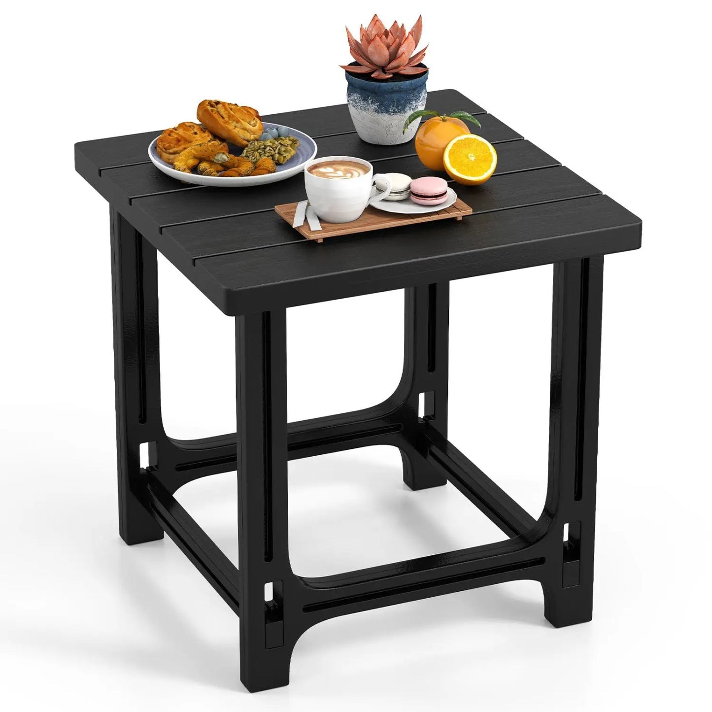 Adirondack Side Table with Slatted HDPE Surface