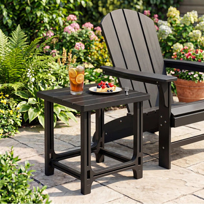 Adirondack Side Table with Slatted HDPE Surface