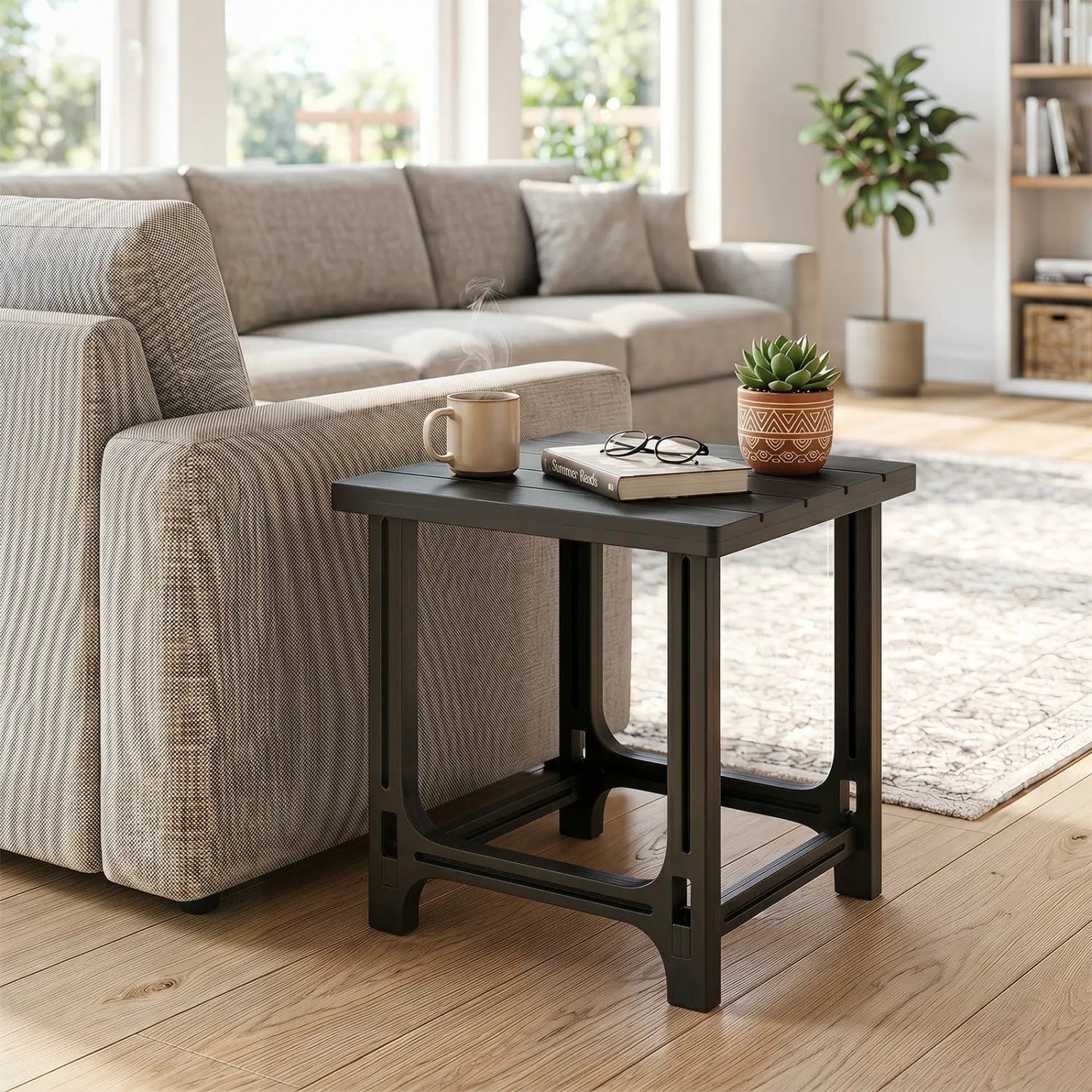 Adirondack Side Table with Slatted HDPE Surface