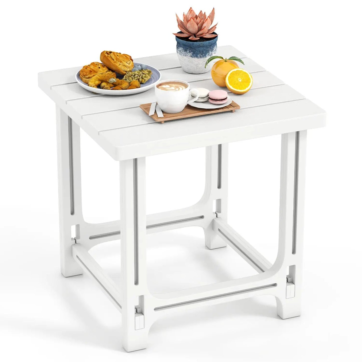 Adirondack Side Table with Slatted HDPE Surface