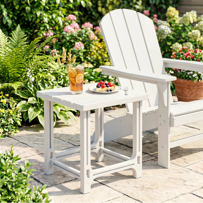 Adirondack Side Table with Slatted HDPE Surface