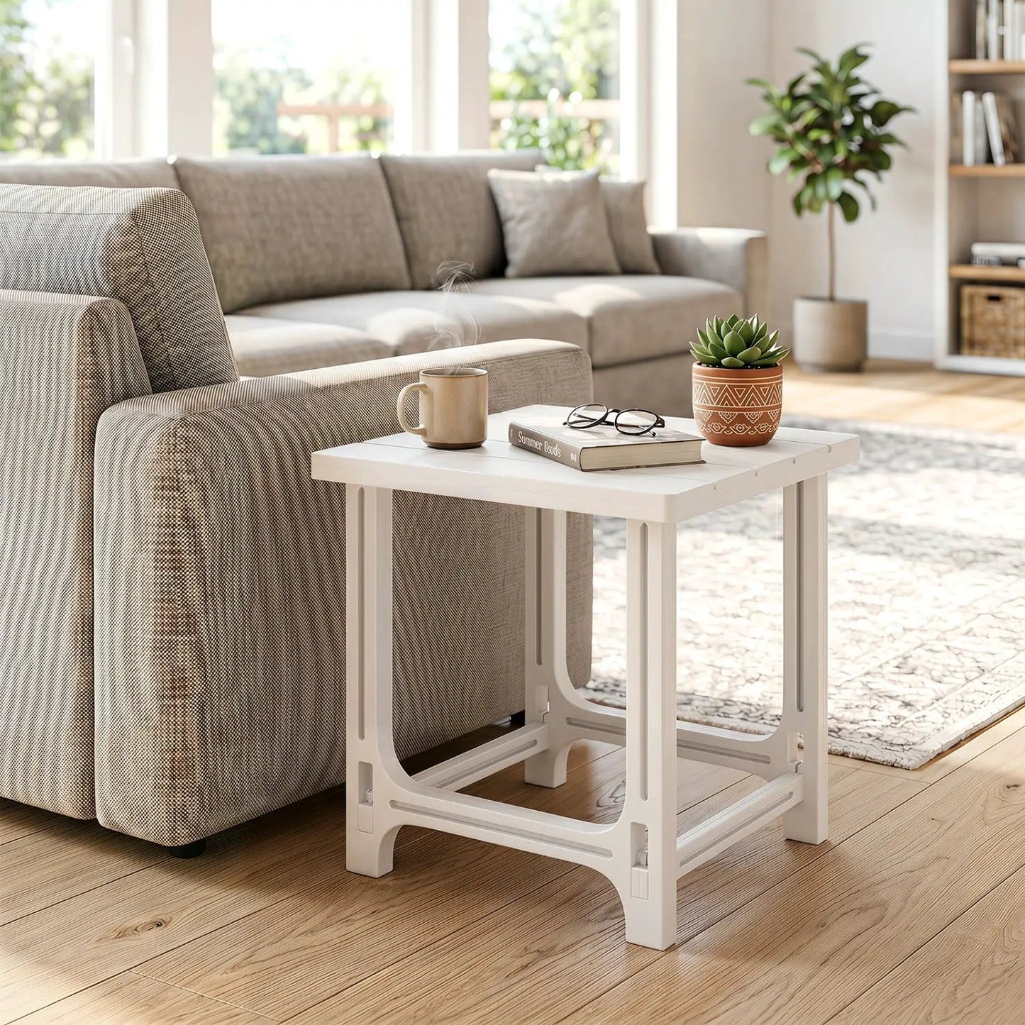 Adirondack Side Table with Slatted HDPE Surface
