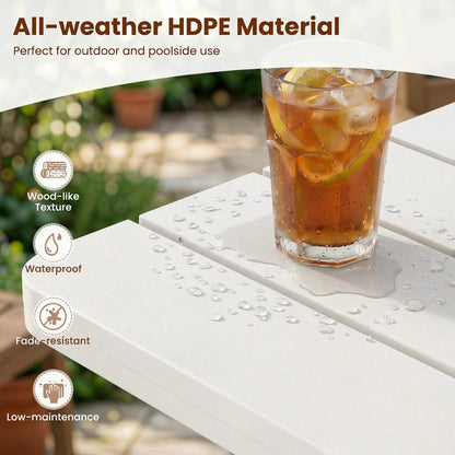 Adirondack Side Table with Slatted HDPE Surface