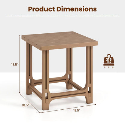 Adirondack Side Table with Slatted HDPE Surface