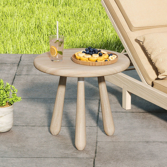 18 Inch Outdoor Mahogany Wood Side Table with Thickened Board - Tampa Home & Garden Store