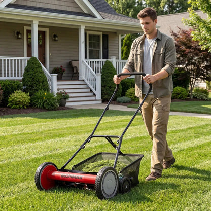 18 Inch Push Reel Lawn Mower with 4 Position