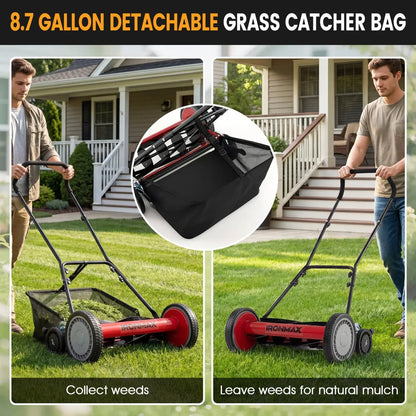 18 Inch Push Reel Lawn Mower with 4 Position