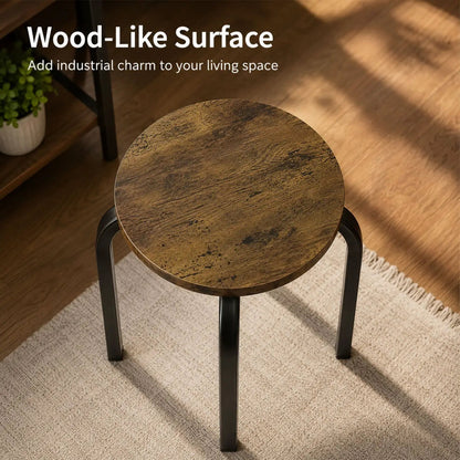 18-Inch Stackable Bar Stools with Washable Covers
