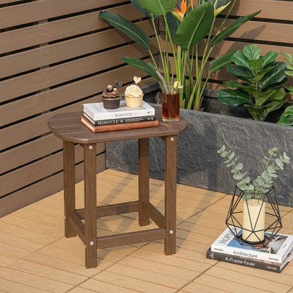 18 Inch Weather Resistant Outdoor Side Table HDPE