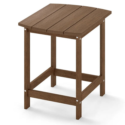 18 Inch Weather Resistant Outdoor Side Table HDPE