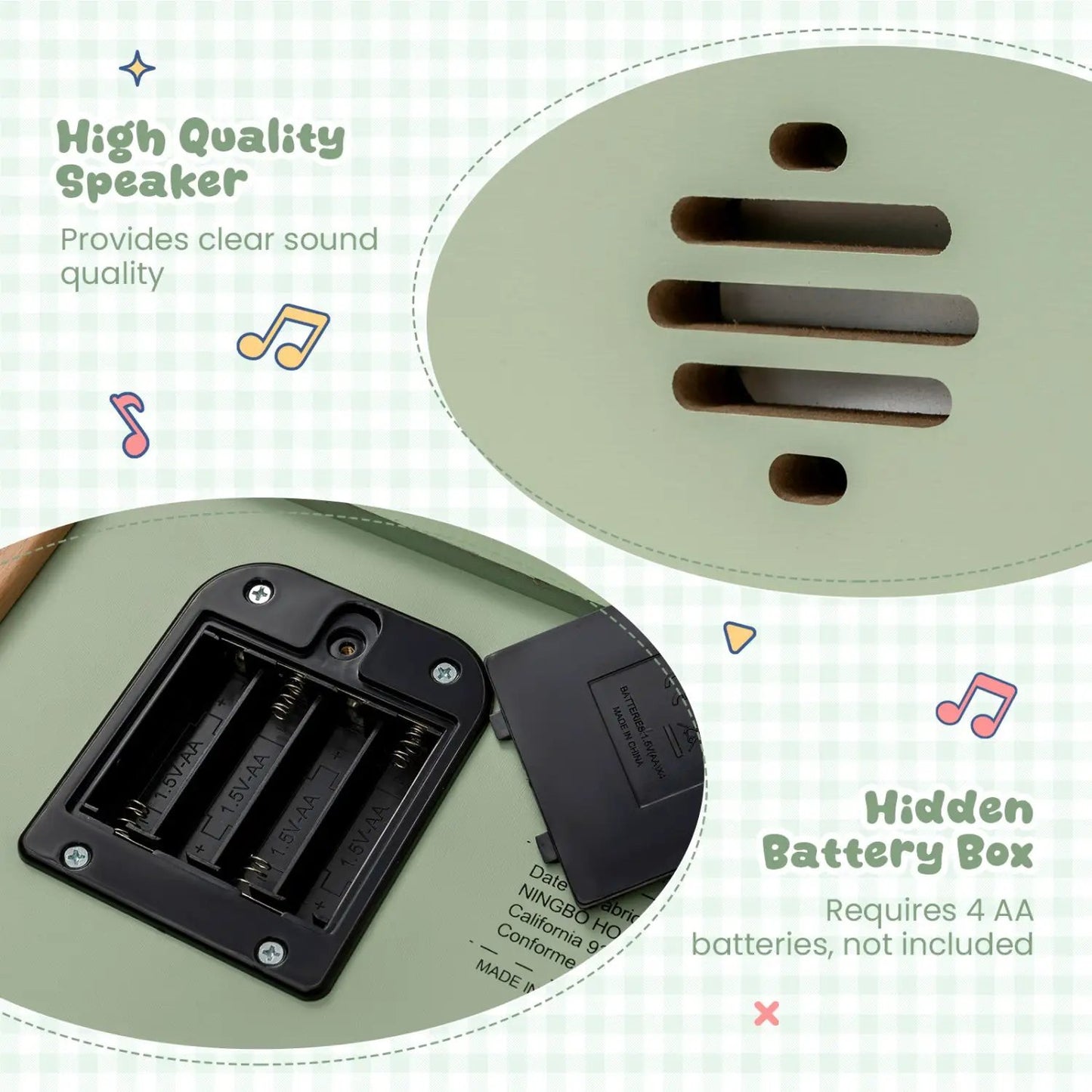 18 Key Wooden Piano for Kids with Music Stand