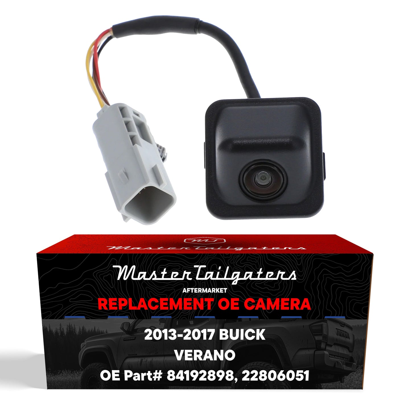 Buick Verano (2013-2017) OEM backup camera Master Tailgaters with wiring harness gray connector on Tampa Home & Garden Store