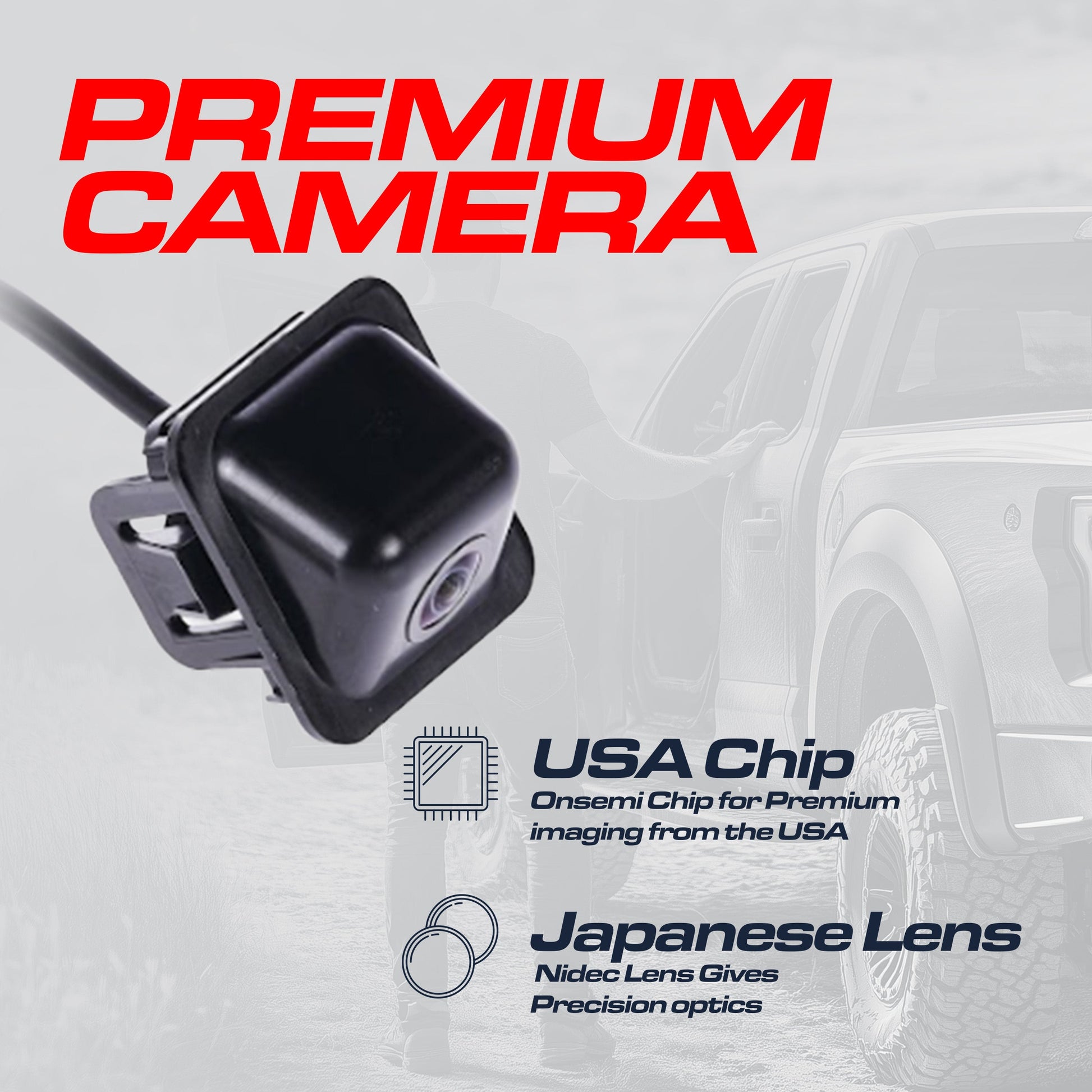 Buick Verano OEM backup camera by Master Tailgaters, black housing with lens on Tampa Home & Garden Store