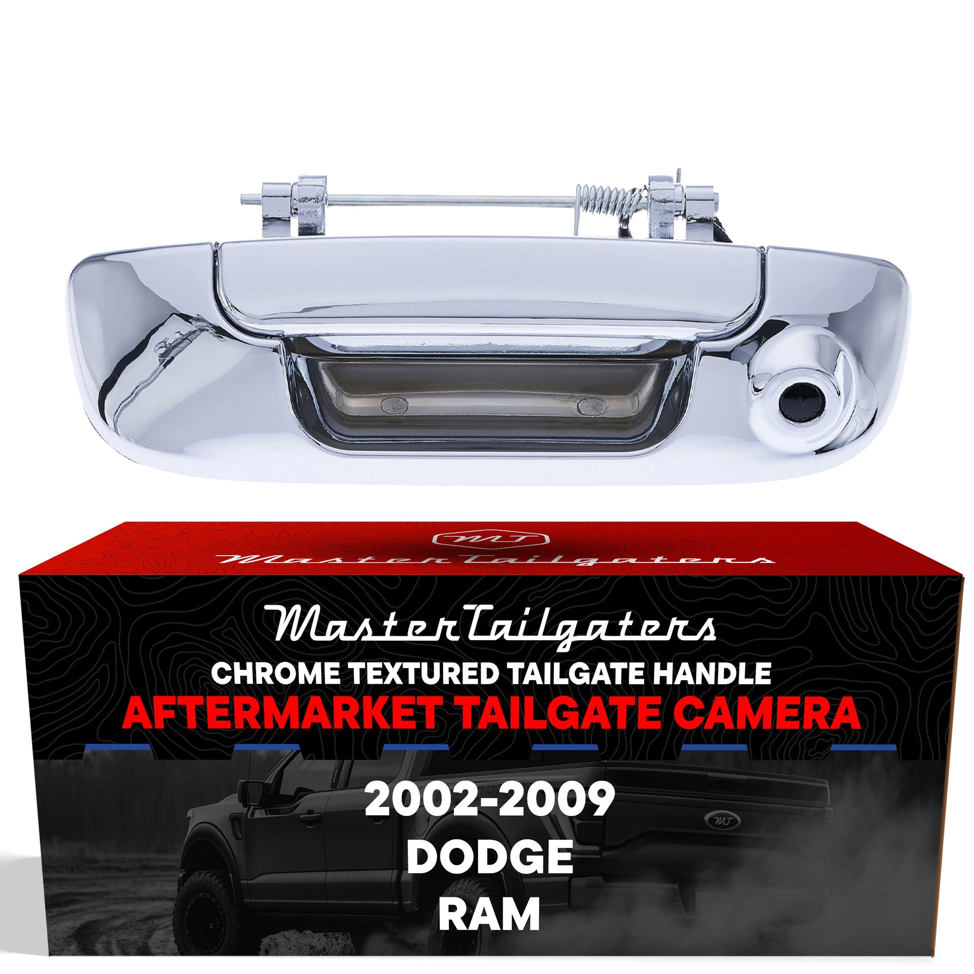 Chrome tailgate handle with backup camera for Dodge Ram 2002-2009 by Master Tailgaters on Tampa Home & Garden Store