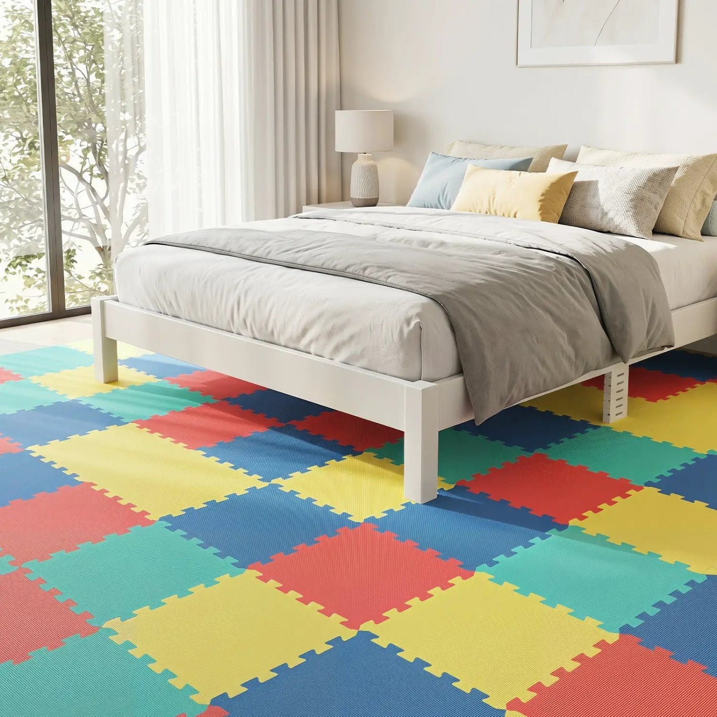 Interlocking EVA Foam Floor Tiles with Borders