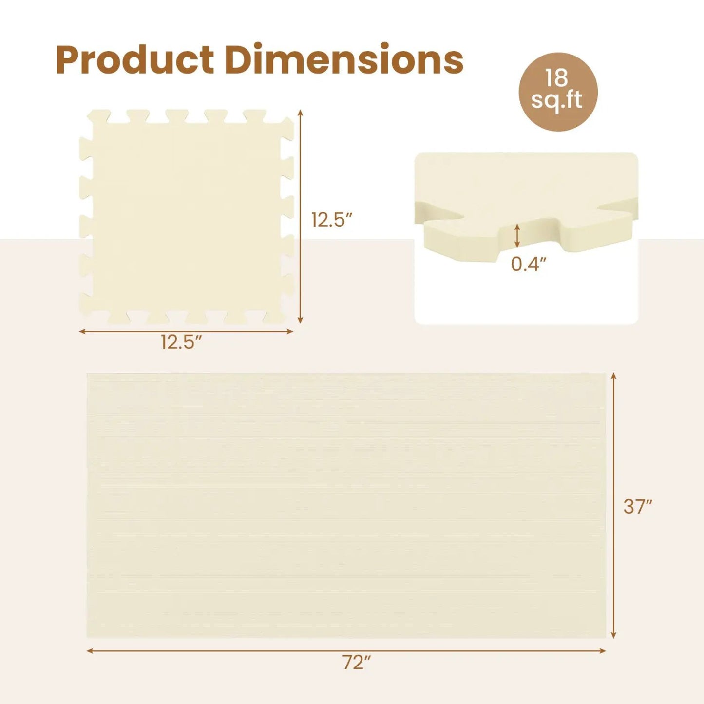 Interlocking EVA Foam Floor Tiles with Borders