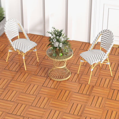 18 piezas de baldosas entrelazadas de 12 x 12 pulgadas para un área de empalme total de 1.7 m² - Marrón