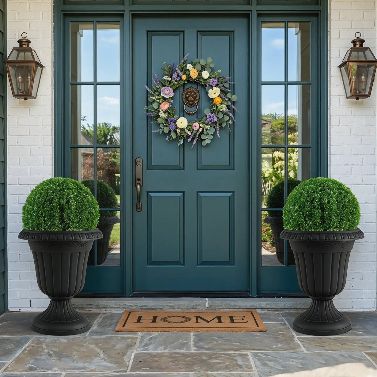 18 Inch Tall Urn Planters With Pedestal Base
